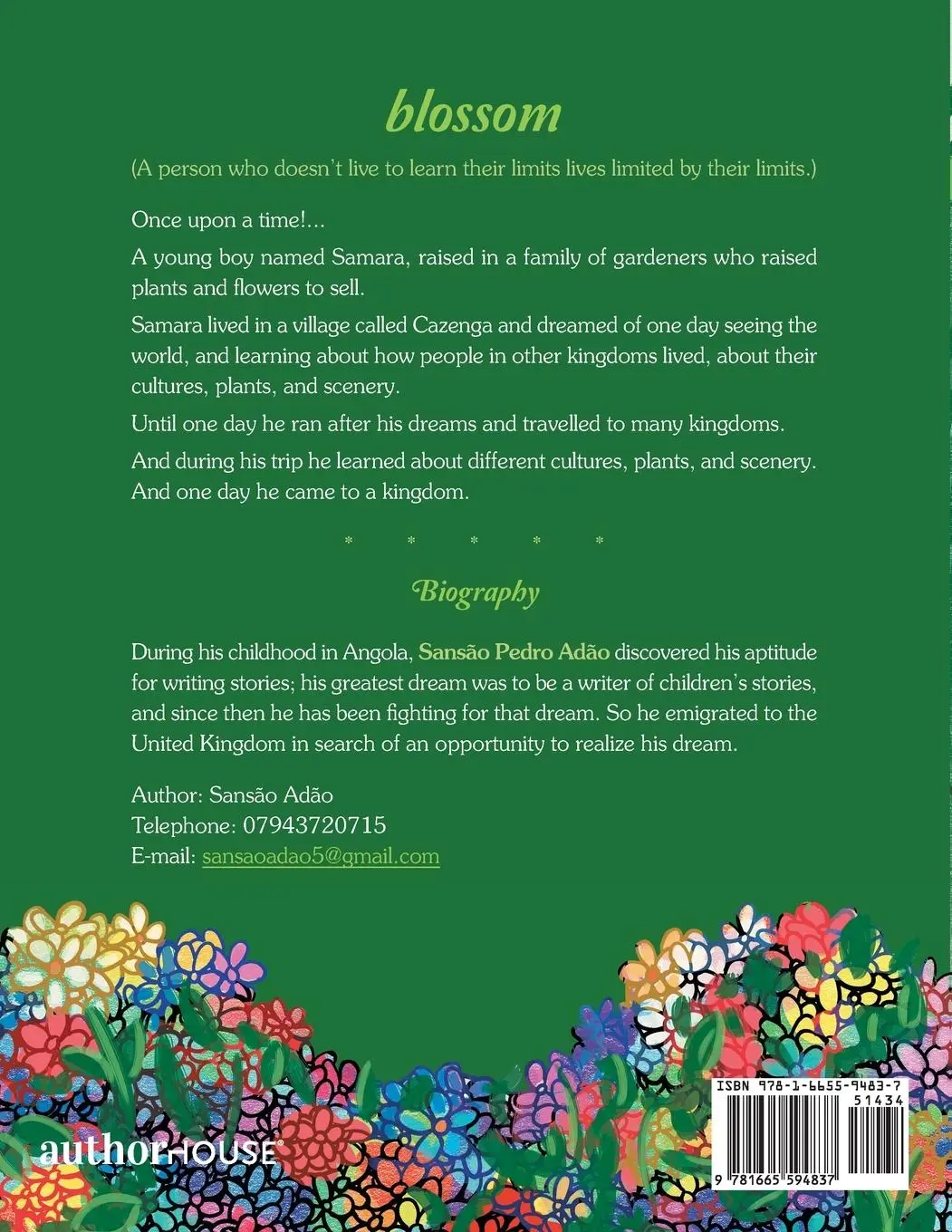 Rückseite: 9781665594837 | Blossom | Sansão Adão | Taschenbuch | Kartoniert / Broschiert | 2021