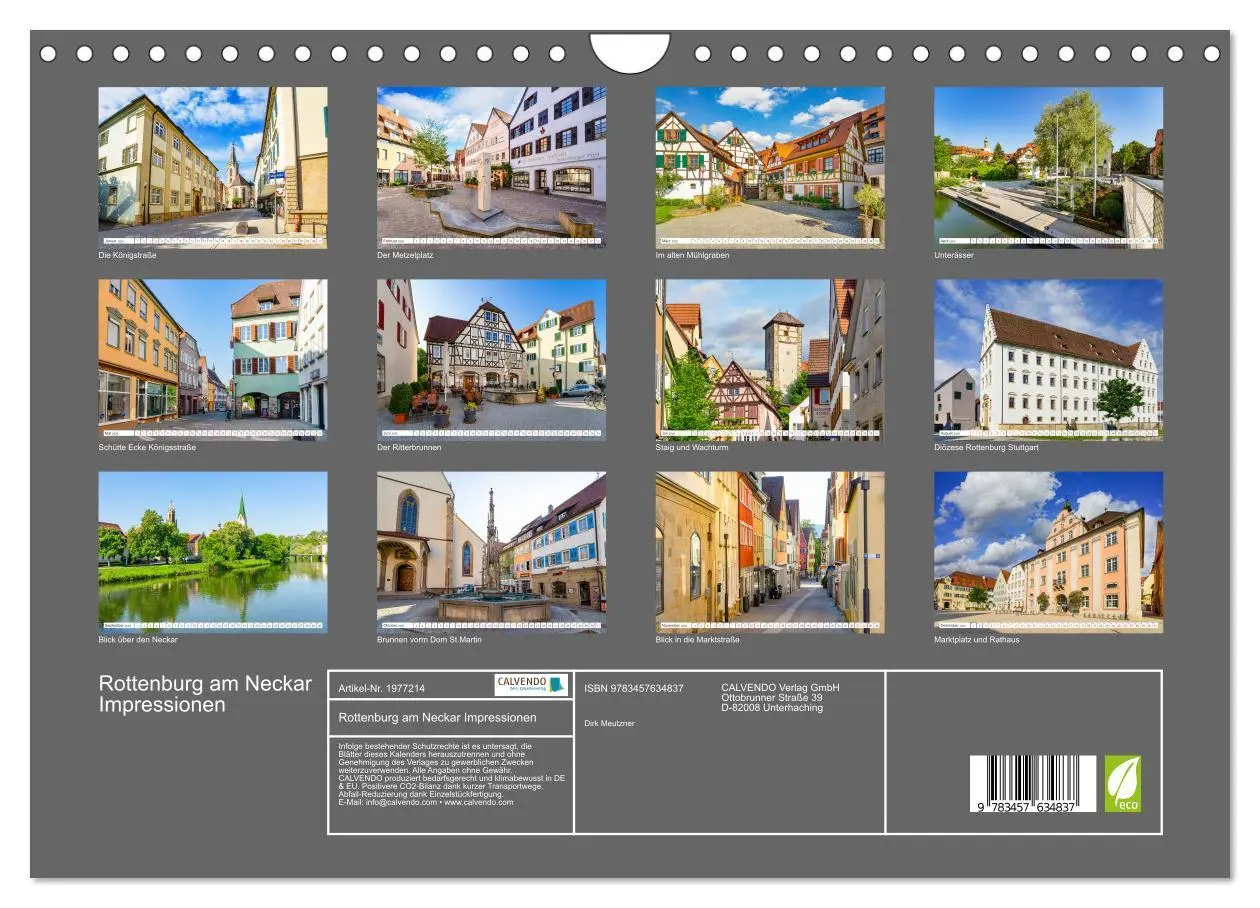 Bild: 9783457634837 | Rottenburg am Neckar Impressionen (Wandkalender 2026 DIN A4 quer),...