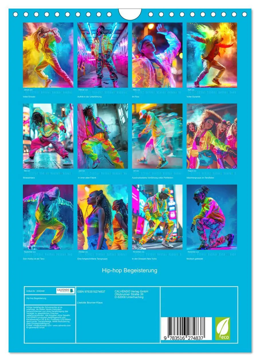 Bild: 9783516274837 | Hip-hop Begeisterung (Wandkalender 2026 DIN A4 hoch), CALVENDO...