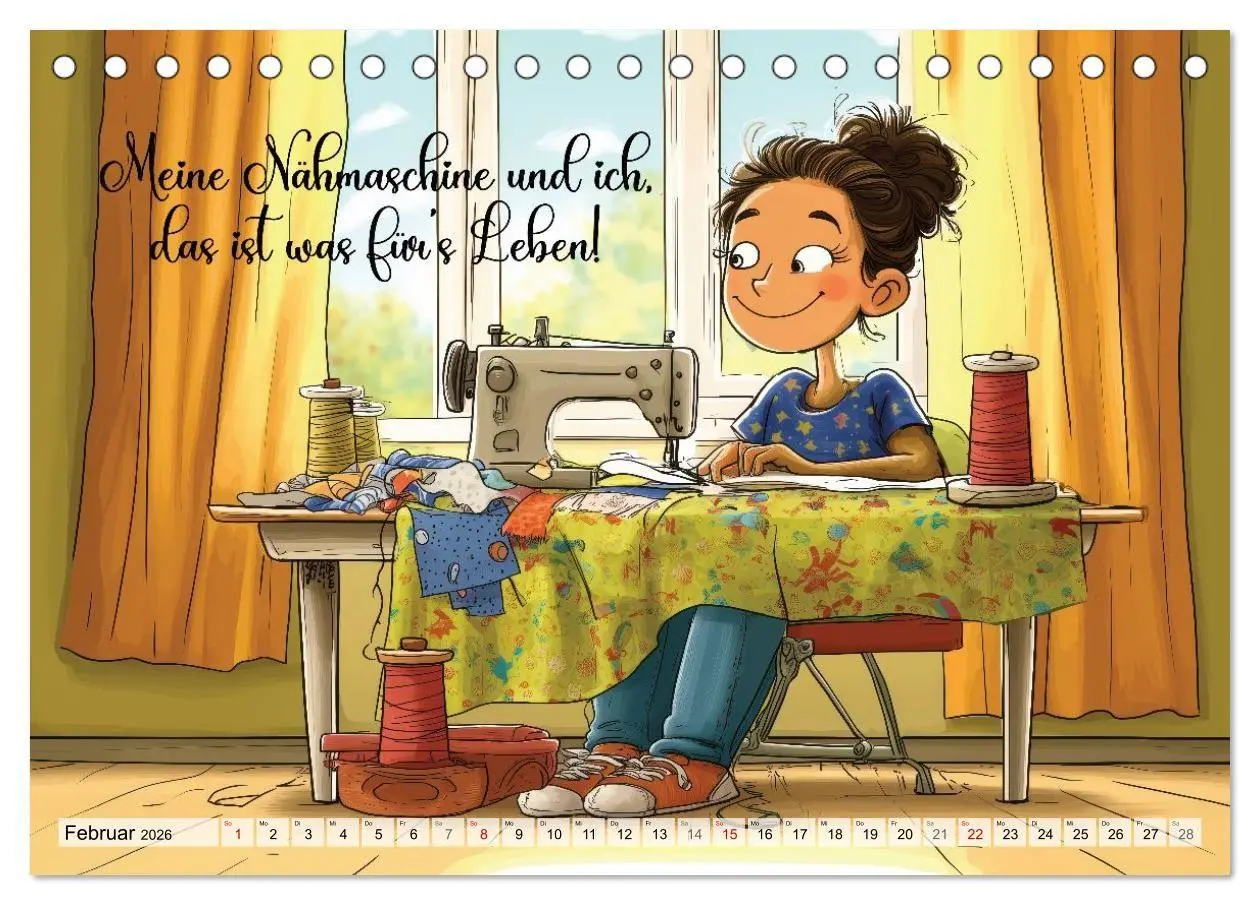 Bild: 9783516654837 | Fröhlich eingefädelt (Tischkalender 2026 DIN A5 quer), CALVENDO...