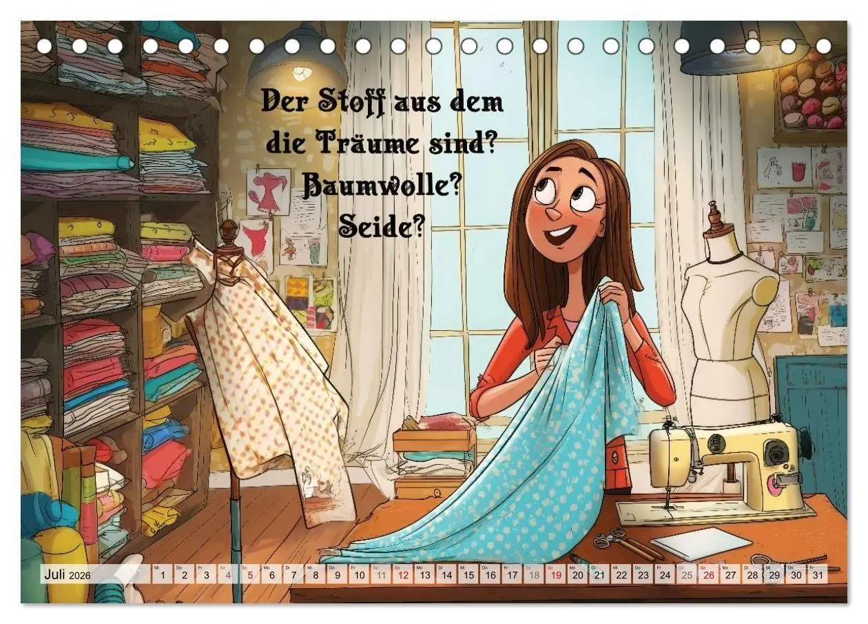 Bild: 9783516654837 | Fröhlich eingefädelt (Tischkalender 2026 DIN A5 quer), CALVENDO...
