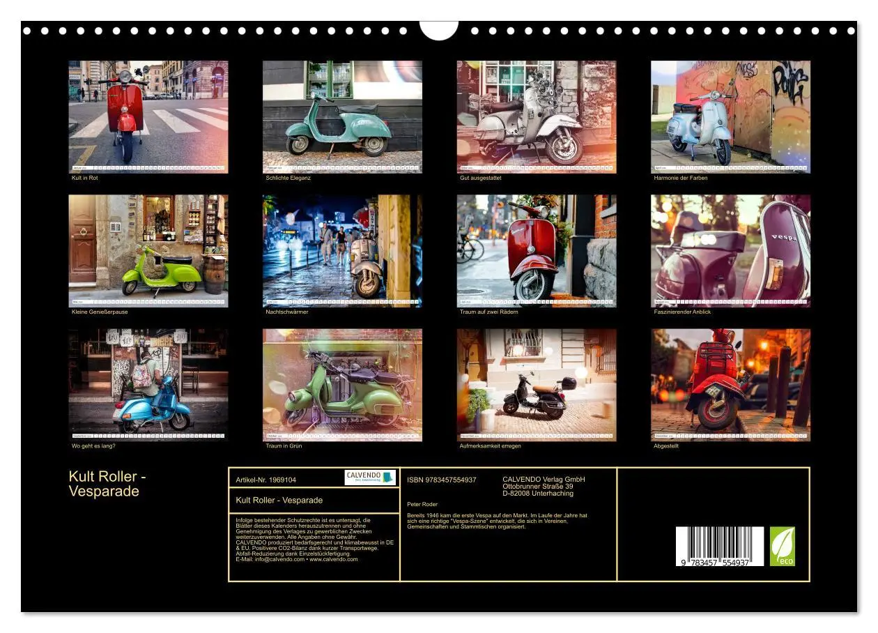 Bild: 9783457554937 | Kult Roller - Vesparade (Wandkalender 2026 DIN A3 quer), CALVENDO...
