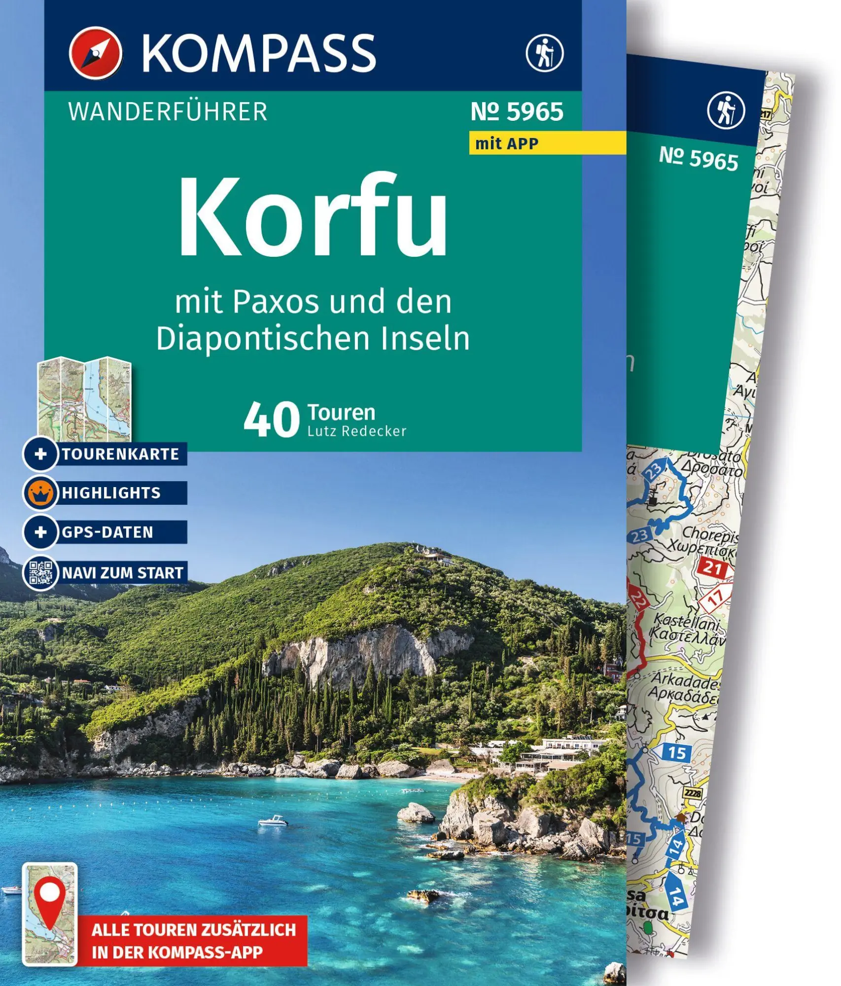 Cover: 9783991544937 | KOMPASS Wanderführer Korfu mit Paxos und den Diapontischen Inseln,...