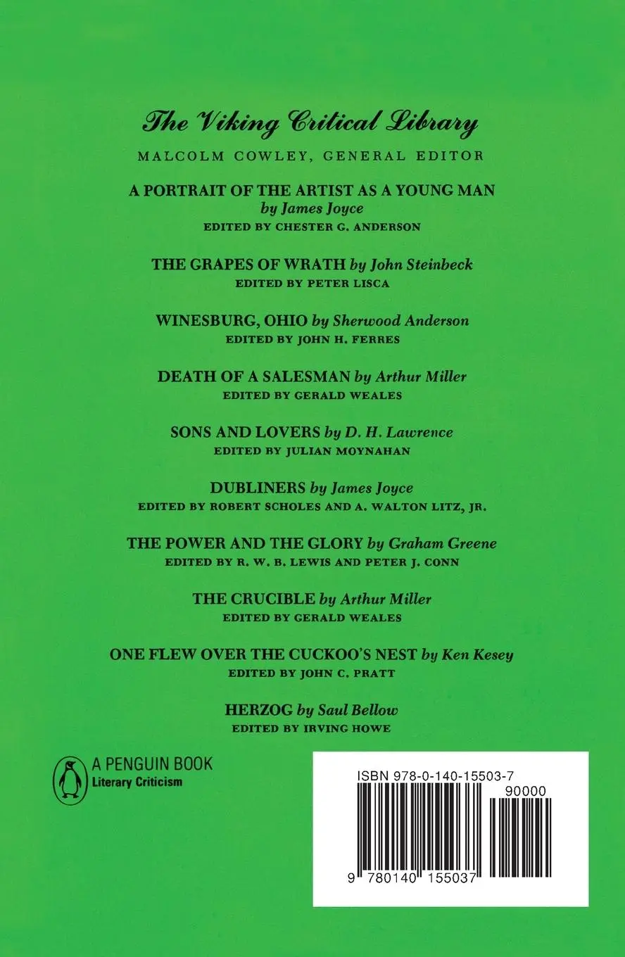 Rückseite: 9780140155037 | A Portrait of the Artist as a Young Man | Text, Criticism, and Notes