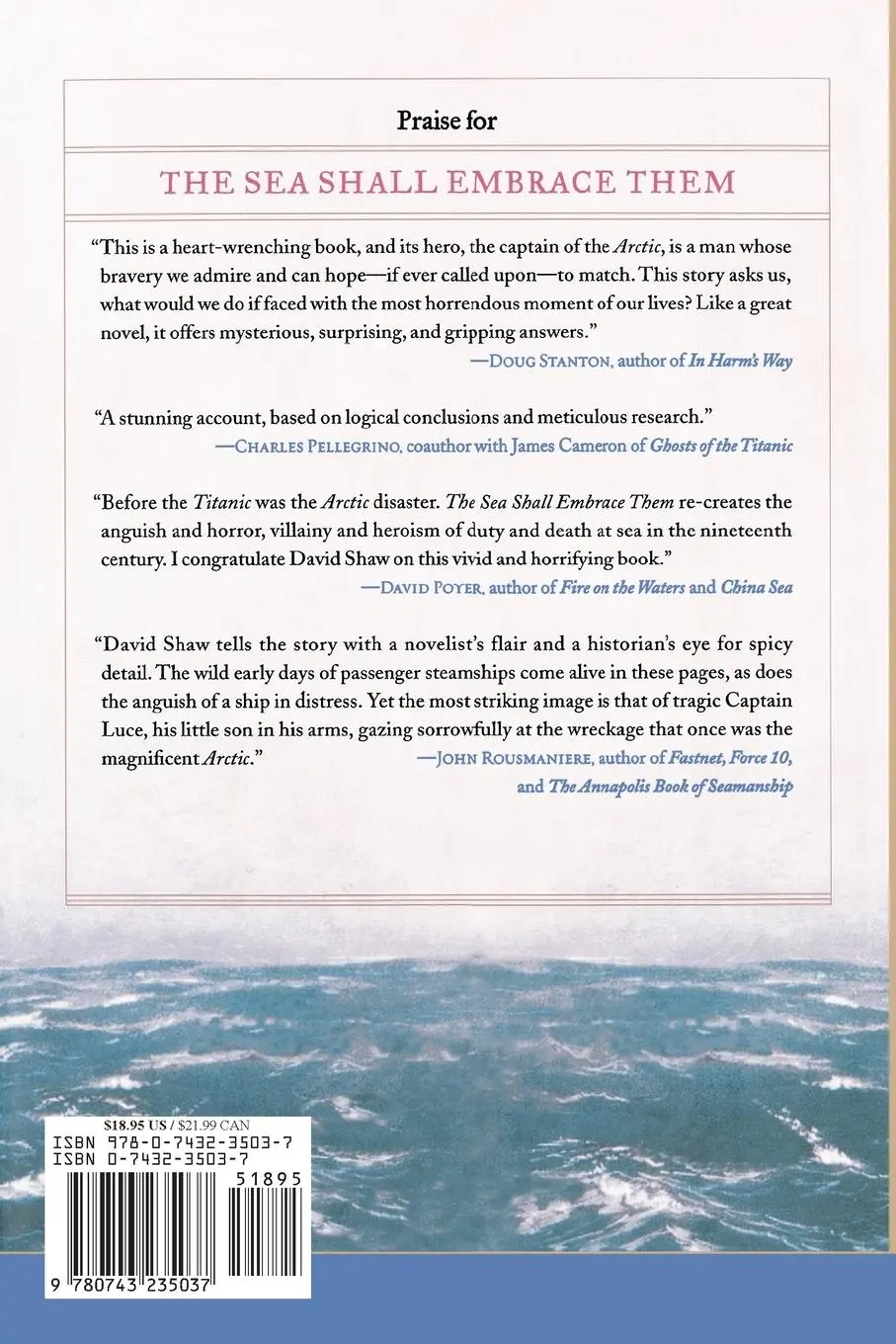 Rückseite: 9780743235037 | The Sea Shall Embrace Them | The Tragic Story of the Steamship Arctic