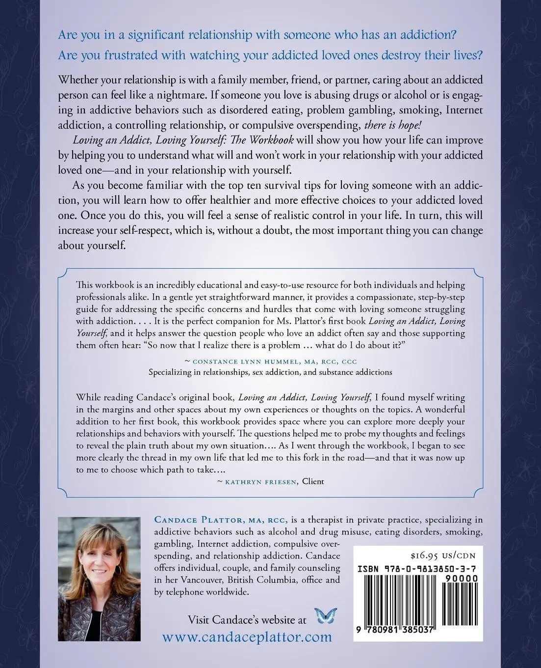Rückseite: 9780981385037 | Loving an Addict, Loving Yourself | The Workbook | Candace Plattor