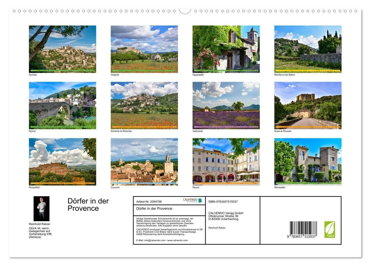 Bild: 9783457515037 | Dörfer in der Provence (hochwertiger Premium Wandkalender 2026 DIN...