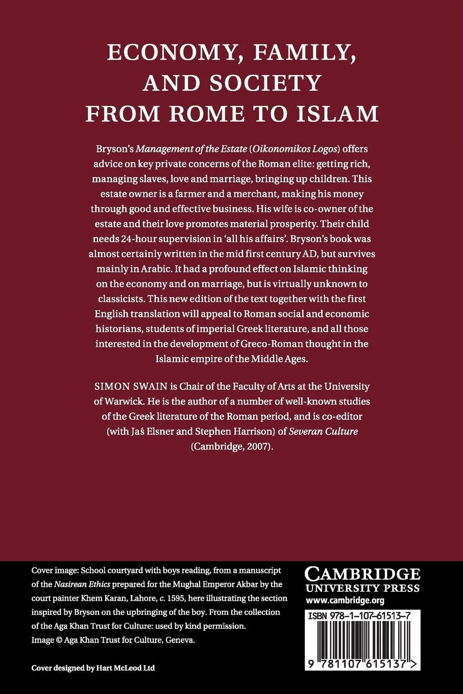 Rückseite: 9781107615137 | Economy, Family, and Society from Rome to Islam | Simon Swain | Buch