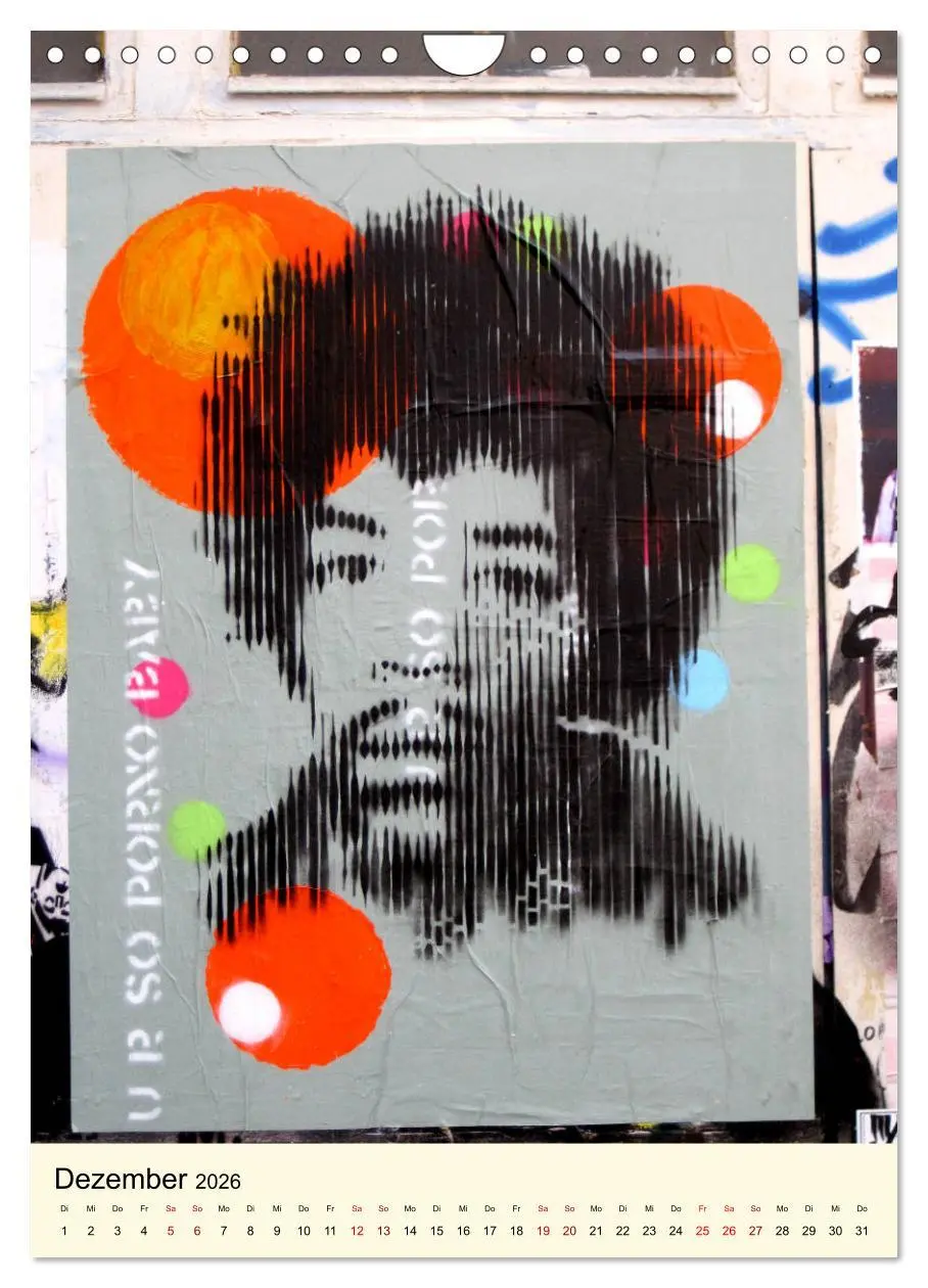 Bild: 9783516385137 | Flower Power in StreetArt (Wandkalender 2026 DIN A4 hoch), CALVENDO...