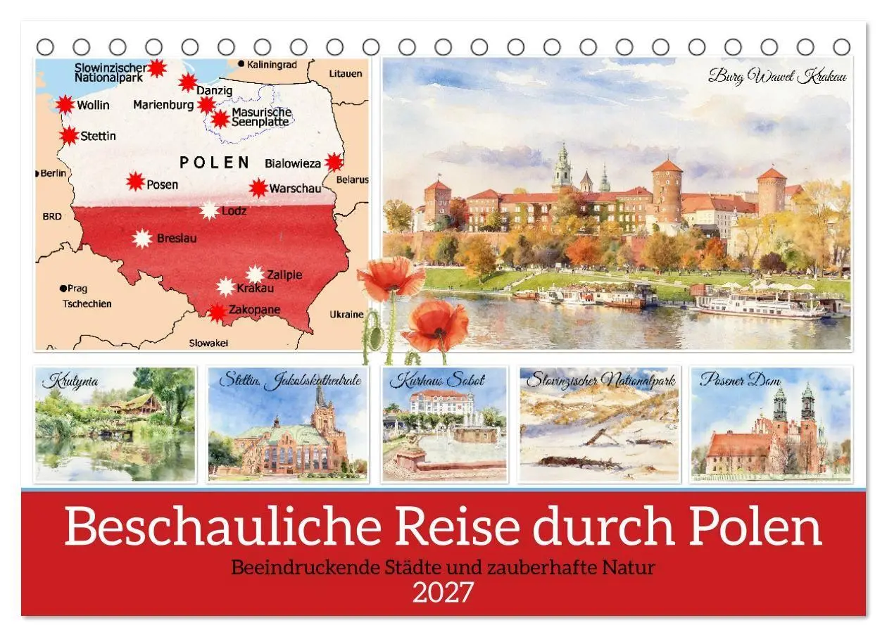 Cover: 9783516765137 | Beschauliche Reise durch Polen (Tischkalender 2027 DIN A5 quer),...