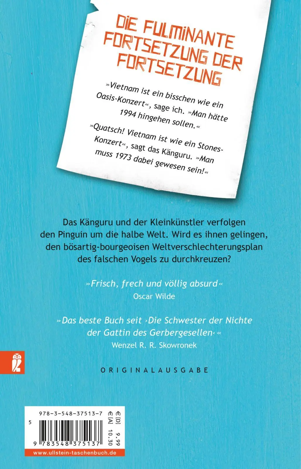 Rückseite: 9783548375137 | Die Känguru-Offenbarung | Marc-Uwe Kling | Taschenbuch | 400 S. | 2014