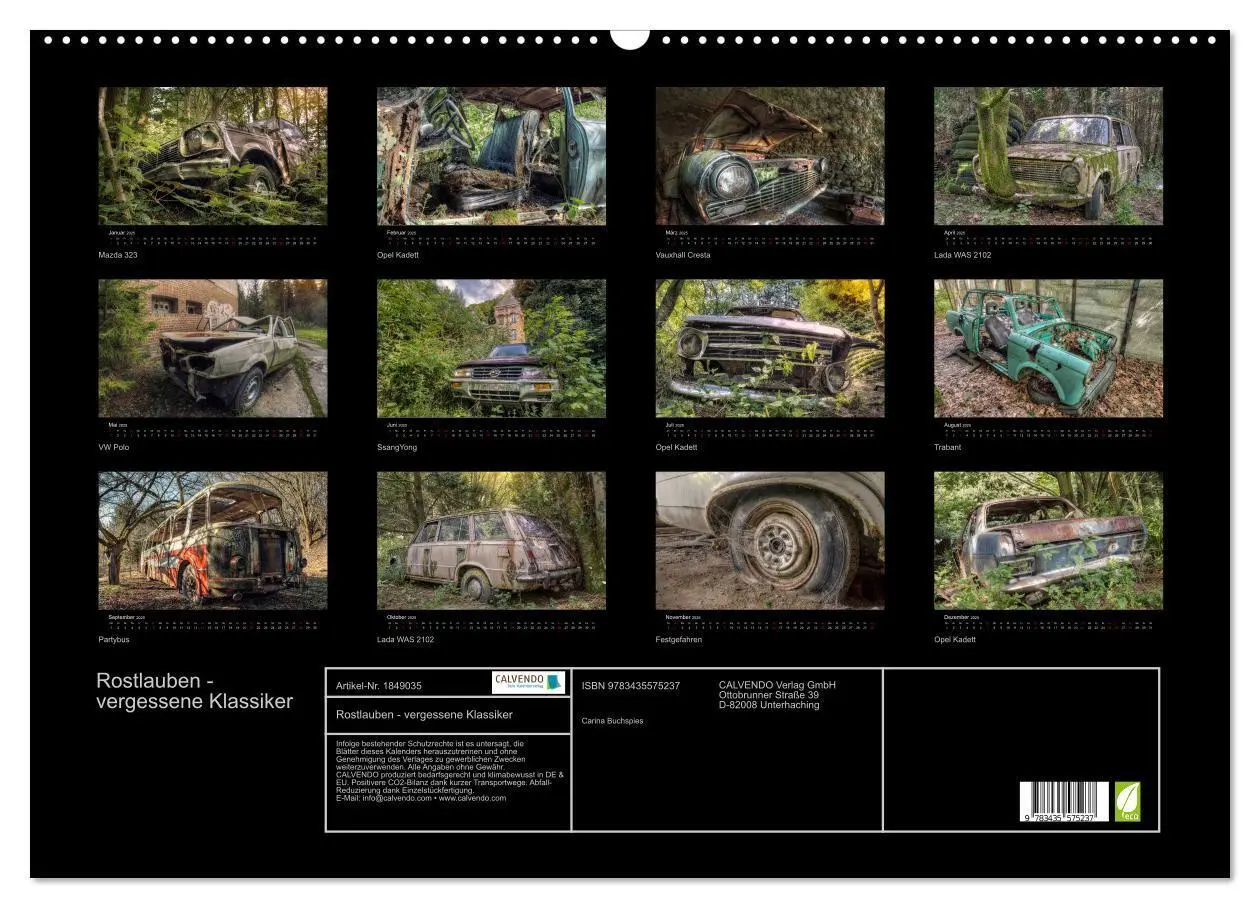 Bild: 9783435575237 | Rostlauben - vergessene Klassiker (Wandkalender 2025 DIN A2 quer),...