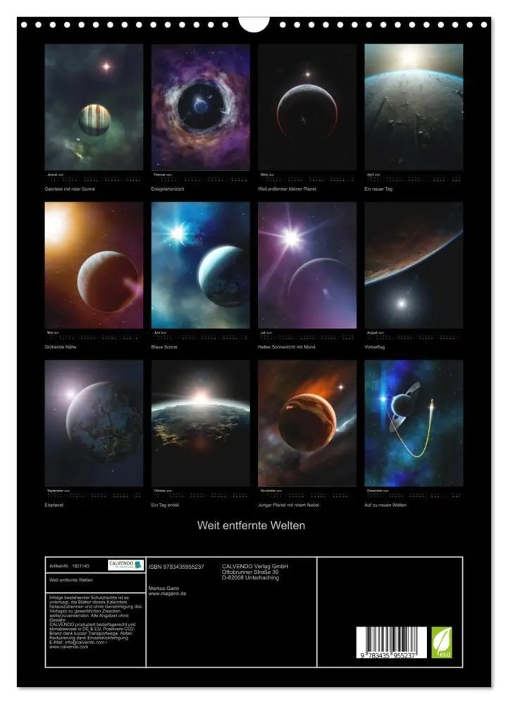 Bild: 9783435955237 | Weit entfernte Welten (Wandkalender 2025 DIN A3 hoch), CALVENDO...