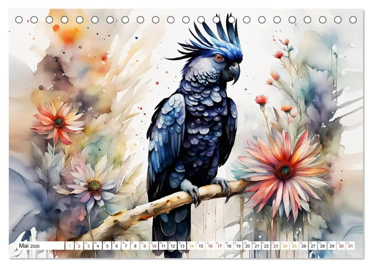 Bild: 9783457425237 | Papageien - Fliegende Edelsteine (Tischkalender 2026 DIN A5 quer),...