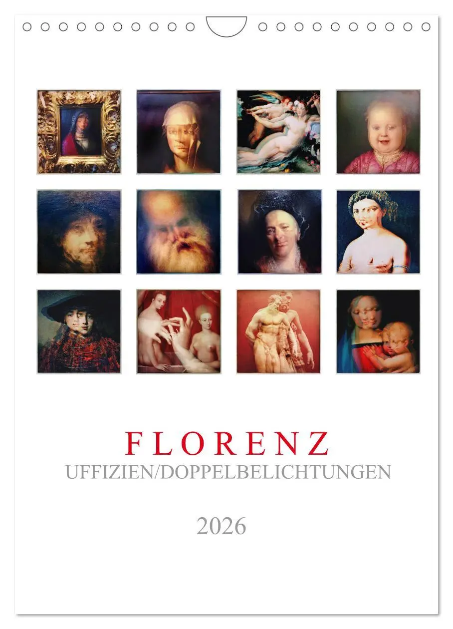 Cover: 9783516375237 | Florenz, Uffizien (Wandkalender 2026 DIN A4 hoch), CALVENDO...