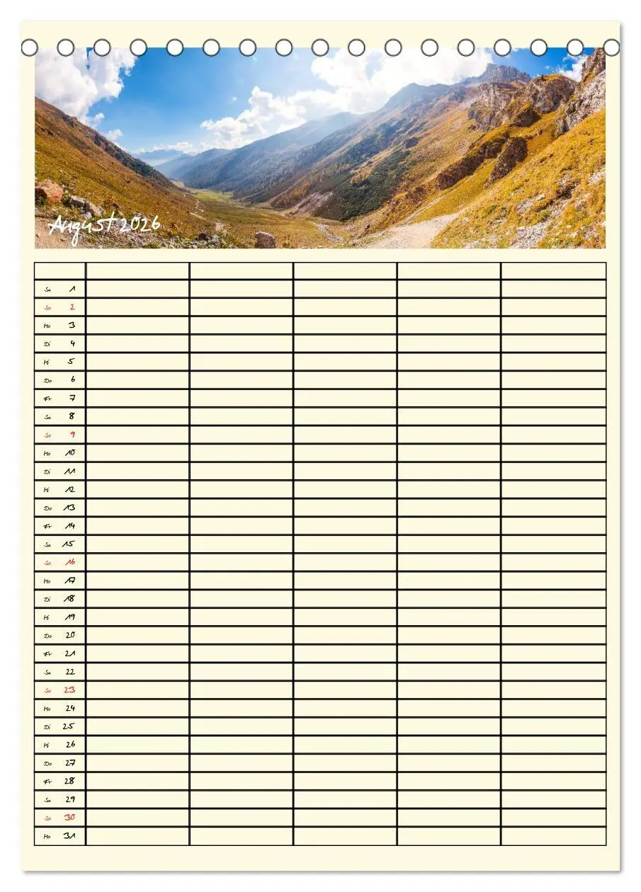 Bild: 9783516445237 | Urlaubsparadiese - Familienplaner (Tischkalender 2026 DIN A5 hoch),...
