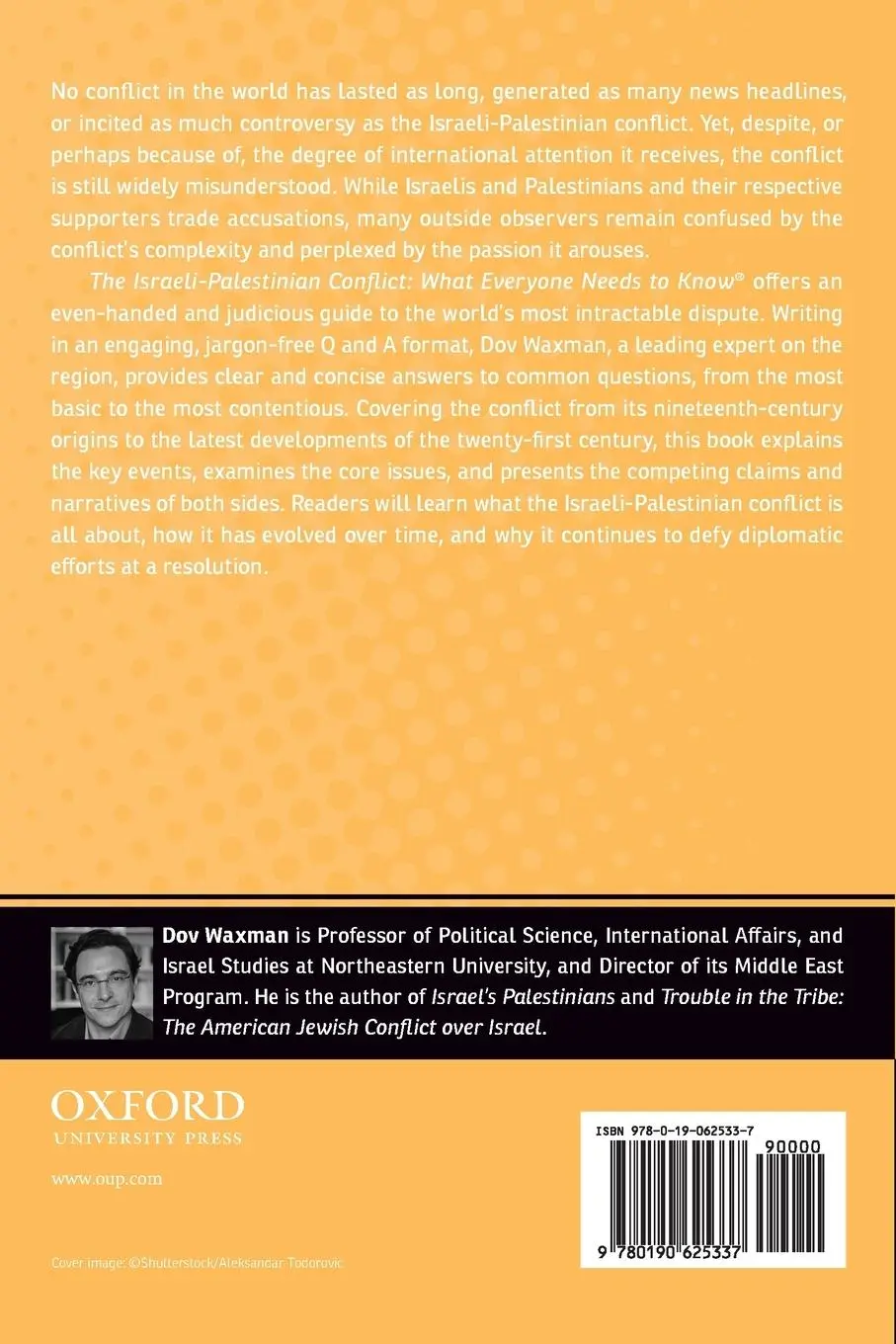 Rückseite: 9780190625337 | The Israeli-Palestinian Conflict | What Everyone Needs to Know® | Buch