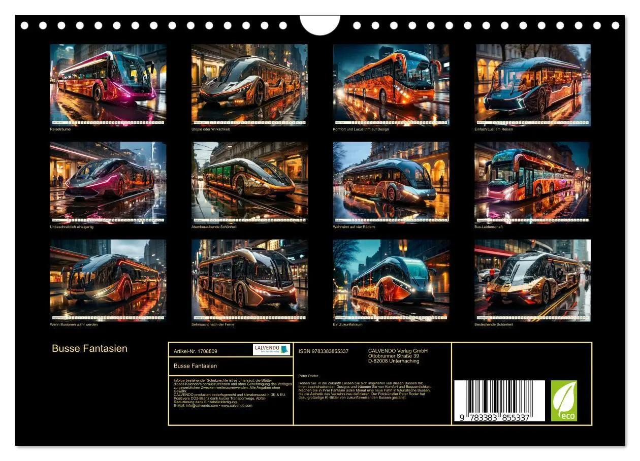 Bild: 9783383855337 | Busse Fantasien (Wandkalender 2025 DIN A4 quer), CALVENDO...