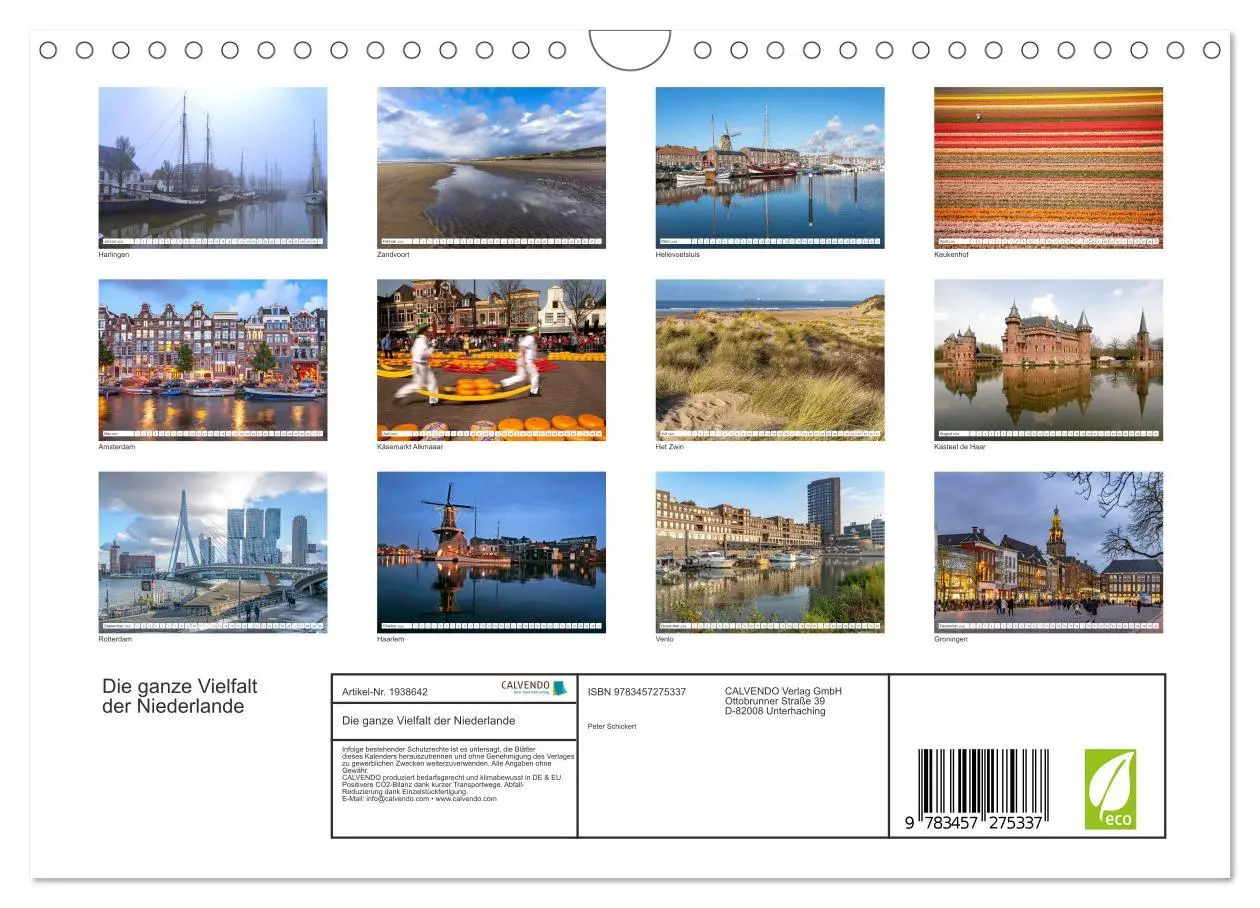 Bild: 9783457275337 | Die ganze Vielfalt der Niederlande (Wandkalender 2026 DIN A4 quer),...