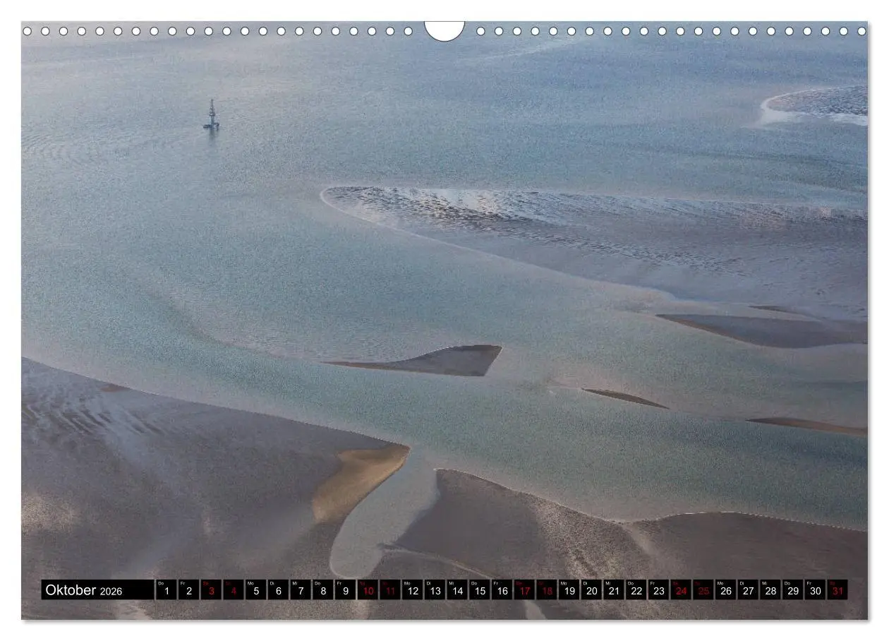 Bild: 9783457895337 | Das Wattenmeer von oben (Wandkalender 2026 DIN A3 quer), CALVENDO...