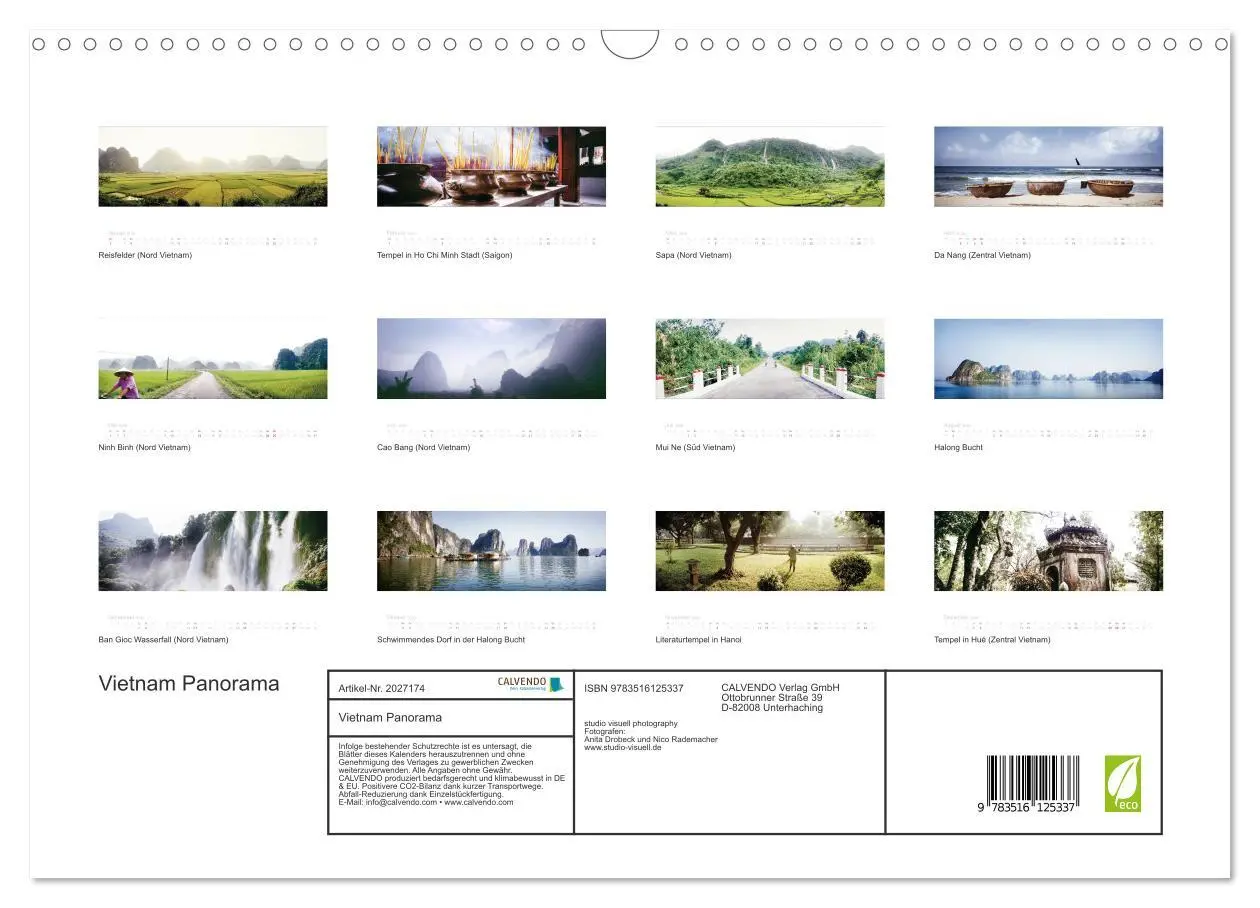 Bild: 9783516125337 | Vietnam Panorama (Wandkalender 2026 DIN A3 quer), CALVENDO...