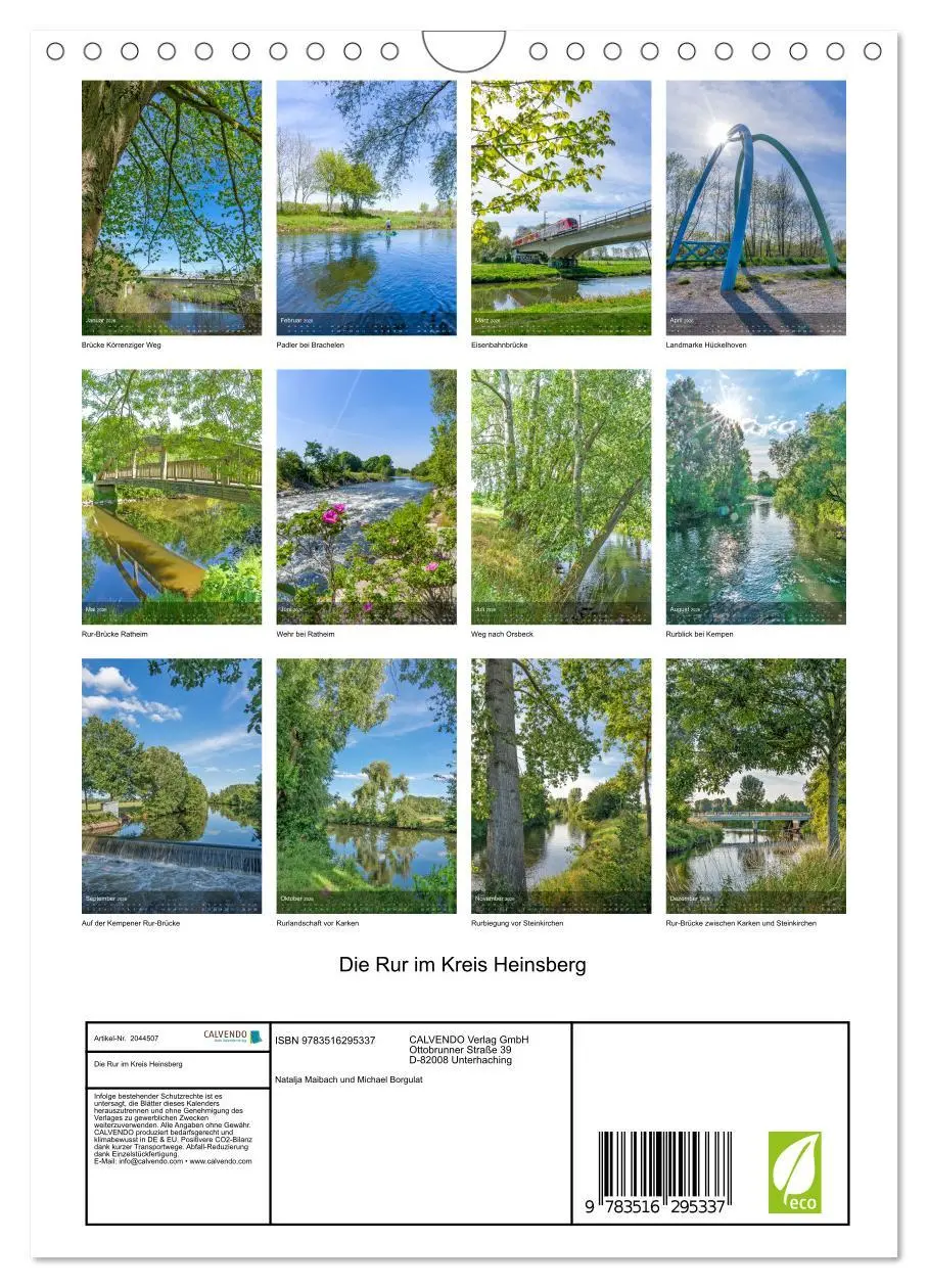 Bild: 9783516295337 | Die Rur im Kreis Heinsberg (Wandkalender 2026 DIN A4 hoch),...