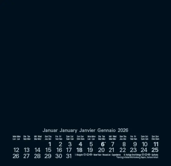 Bild: 9783731885337 | Foto-Malen-Basteln Bastelkalender schwarz quer 2026 | Verlag Korsch