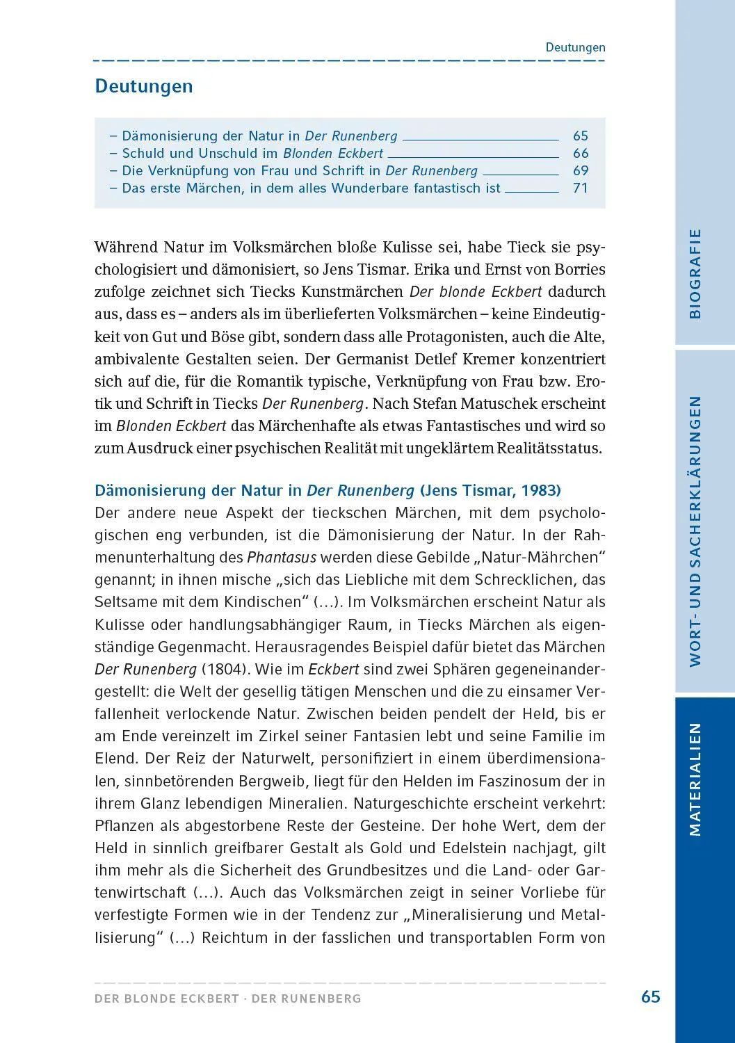 Bild: 9783872915337 | Der blonde Eckbert / Der Runenberg | Ludwig Tieck | Taschenbuch | 2025