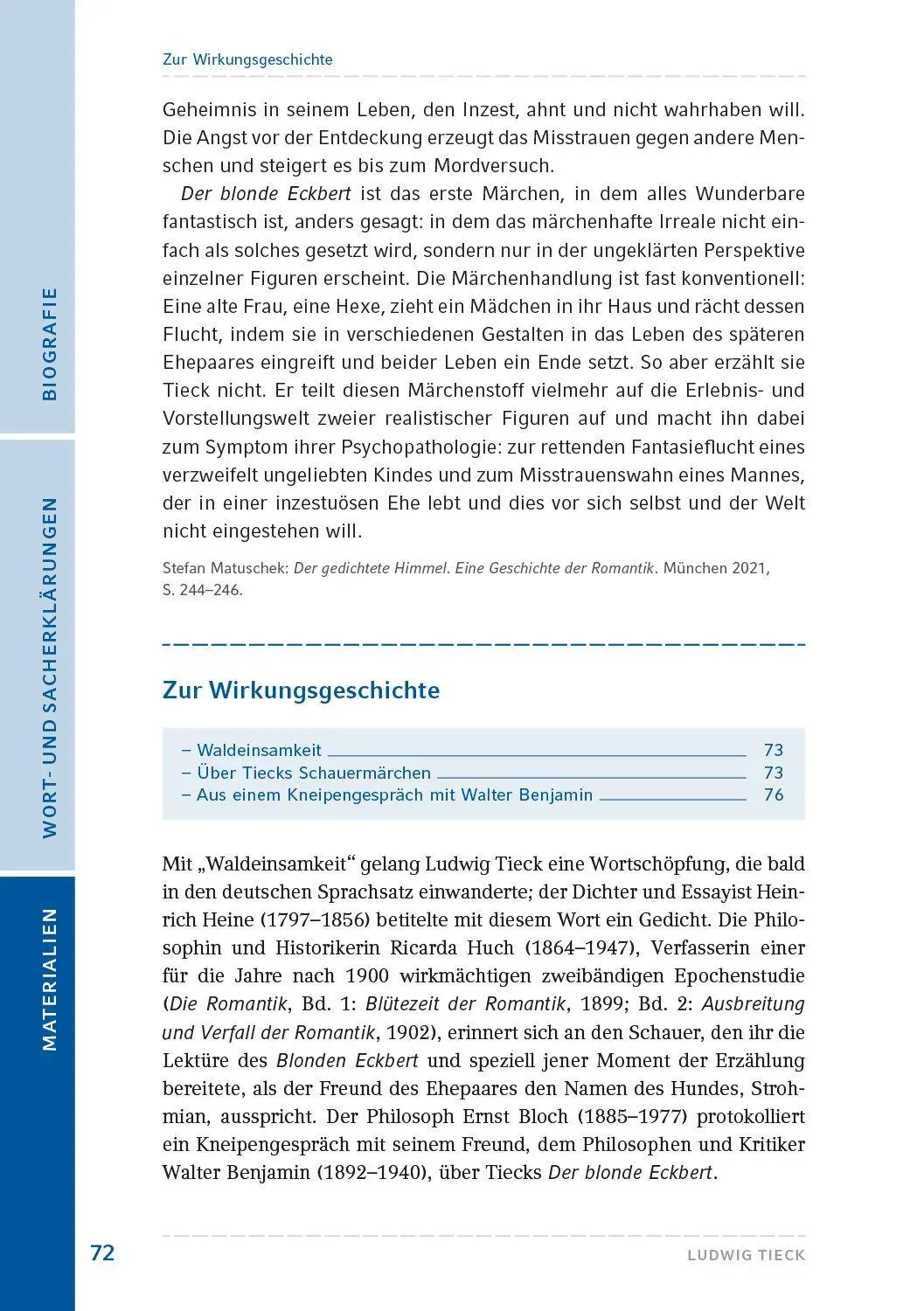 Bild: 9783872915337 | Der blonde Eckbert / Der Runenberg | Ludwig Tieck | Taschenbuch | 2025