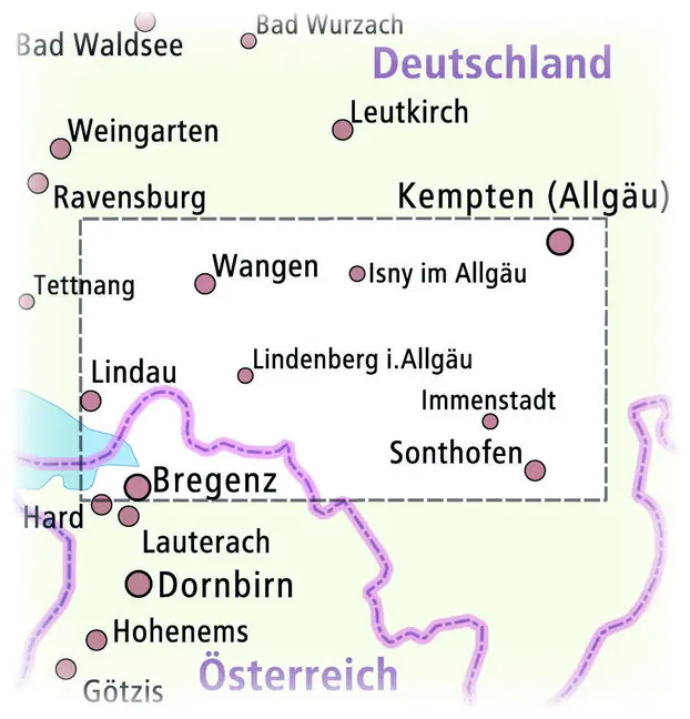 Bild: 9783961325337 | Publicpress Rad- und Wanderkarte Allgäu, Wangen, Kempten, Lindau,...