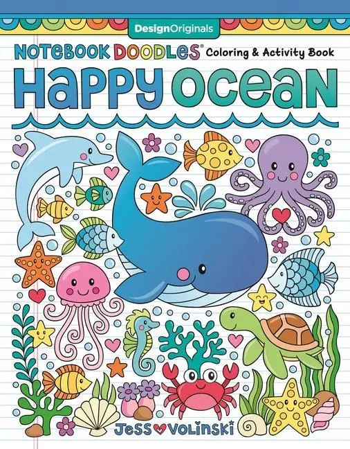 Cover: 9781497205437 | Notebook Doodles Happy Ocean | Coloring &amp; Activity Book | Volinski