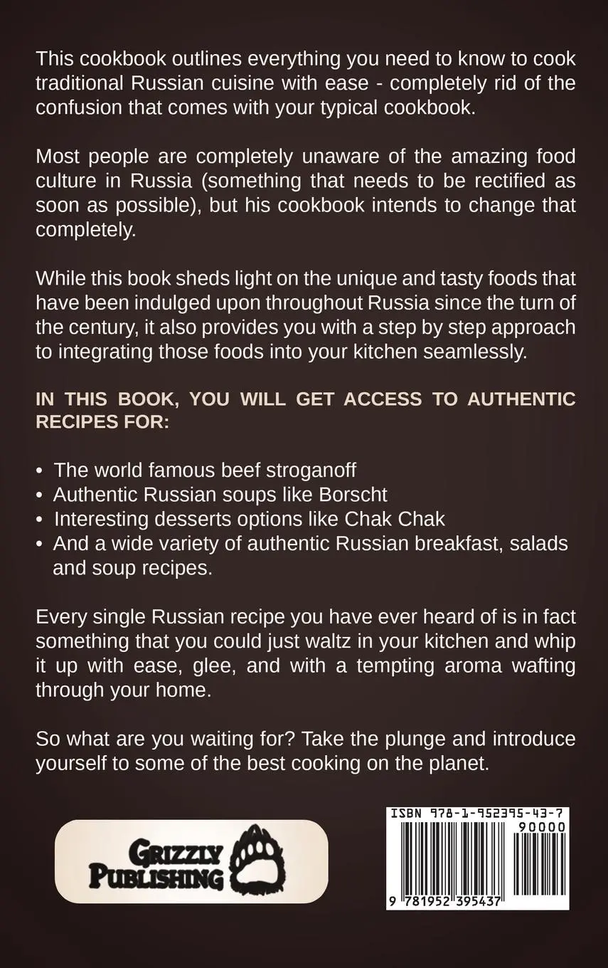 Rückseite: 9781952395437 | Russian Cookbook | Traditional Russian Recipes Made Easy | Publishing