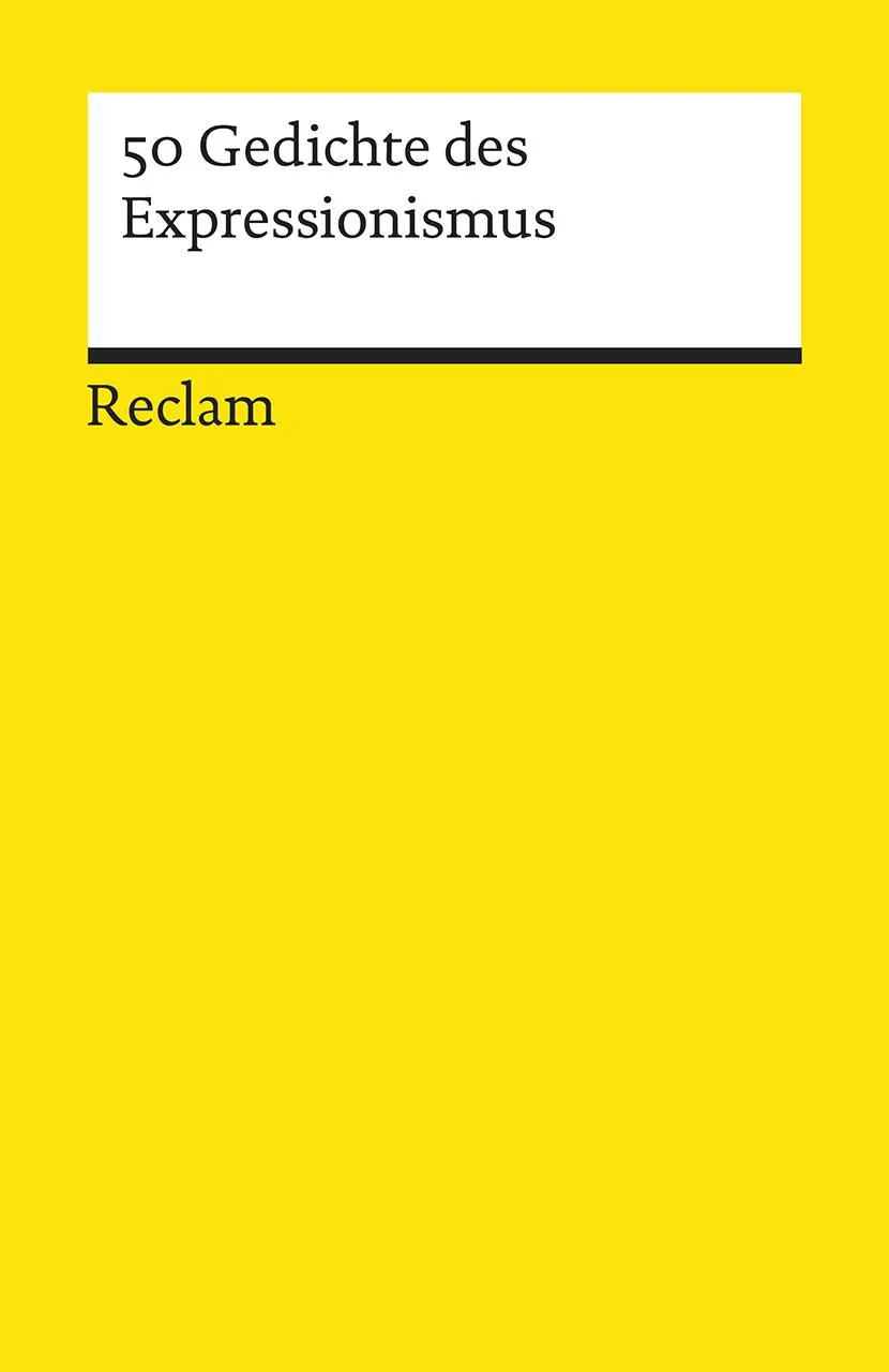Cover: 9783150195437 | 50 Gedichte des Expressionismus | Dietrich Bode | Taschenbuch | 72 S.