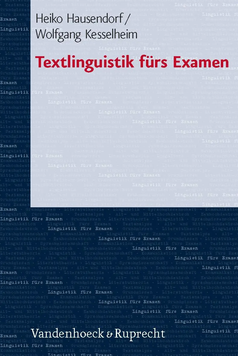 Cover: 9783525265437 | Textlinguistik fürs Examen | Linguistik fürs Examen 5 | Hausendorf