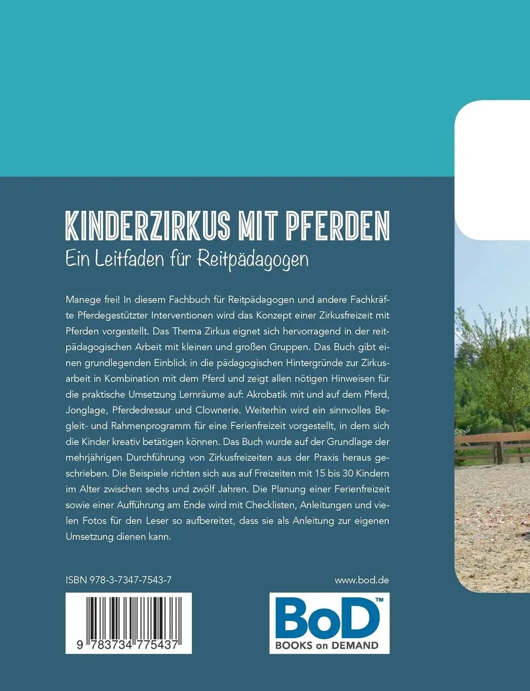Rückseite: 9783734775437 | Kinderzirkus mit Pferden | Ein Leitfaden für Reitpädagogen | Buch