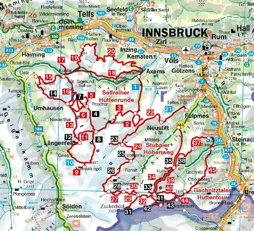 Bild: 9783763315437 | ROTHER Wanderführer Stubaier Höhenweg, Sellrainer Hüttenrunde,...