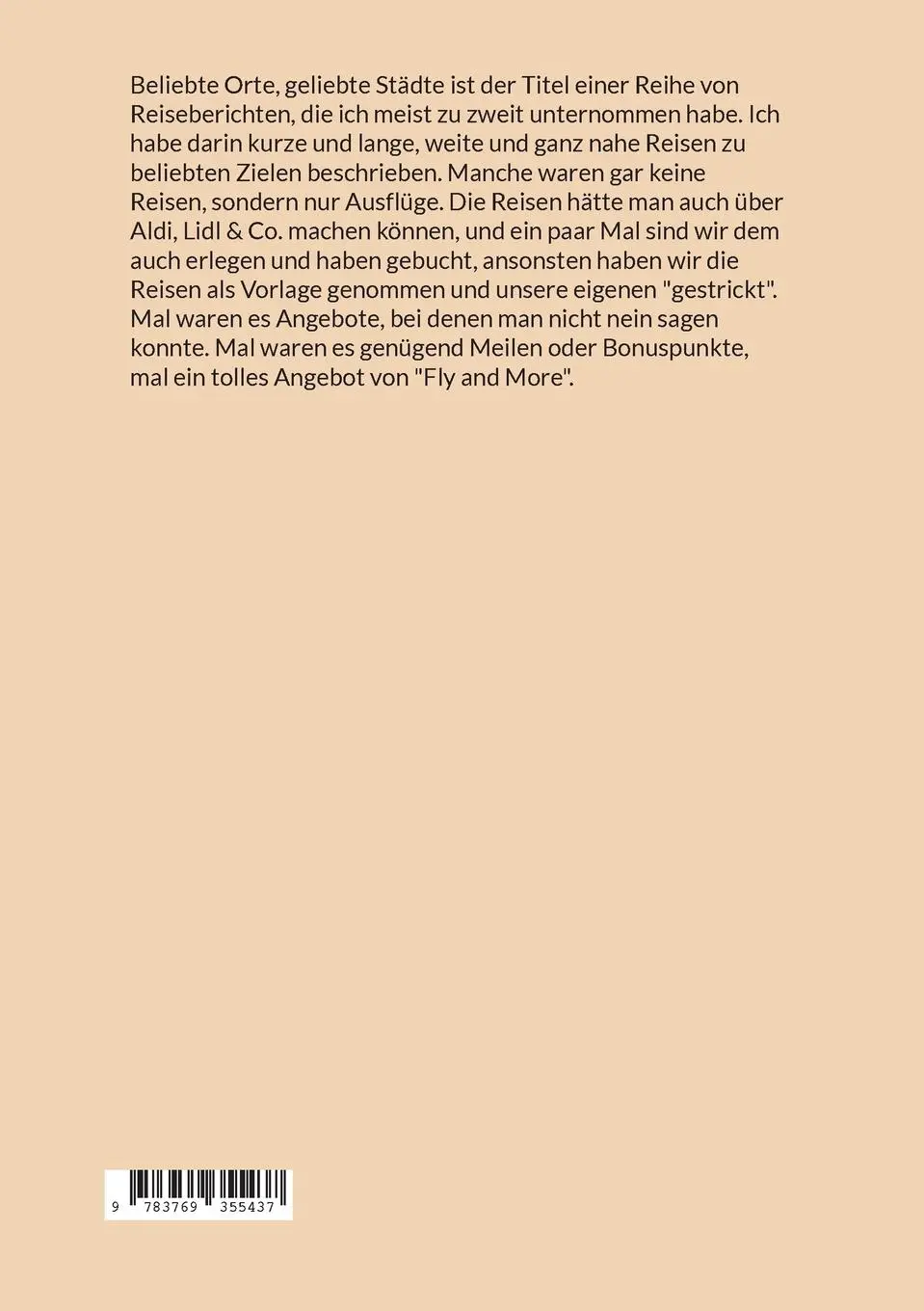 Rückseite: 9783769355437 | Beliebte Orte, geliebte Städte | Reisegeschichten mal hier mal dort