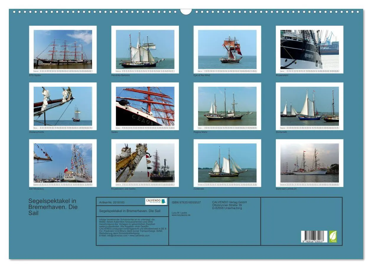 Bild: 9783516035537 | Segelspektakel in Bremerhaven. Die Sail (Wandkalender 2026 DIN A2...