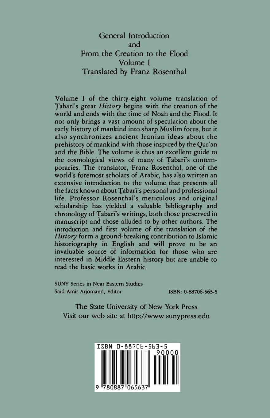 Rückseite: 9780887065637 | The History of al-¿abar¿ Vol. 1 | Taschenbuch | Englisch | 1989