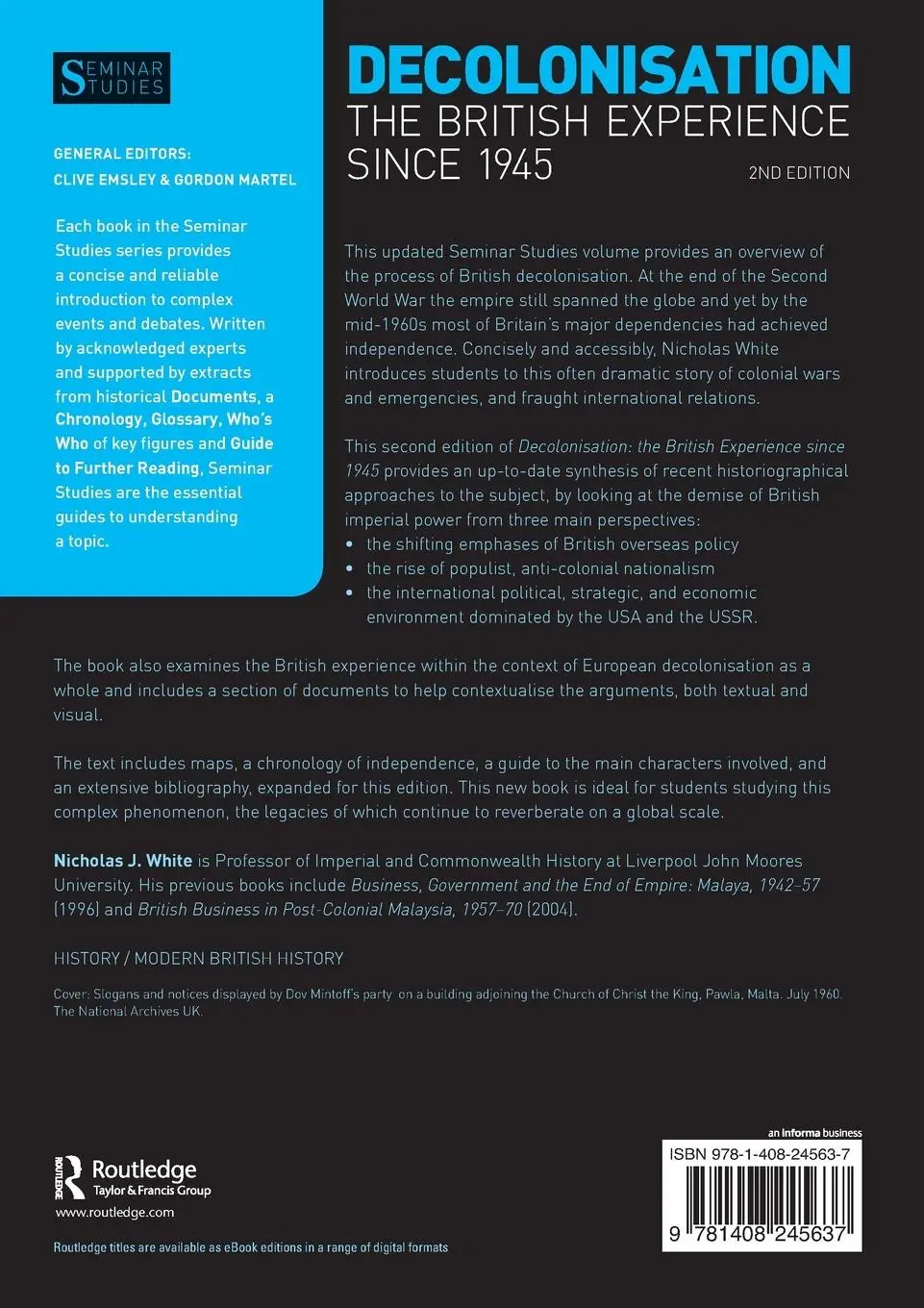 Rückseite: 9781408245637 | Decolonisation | The British Experience since 1945 | Nicholas White