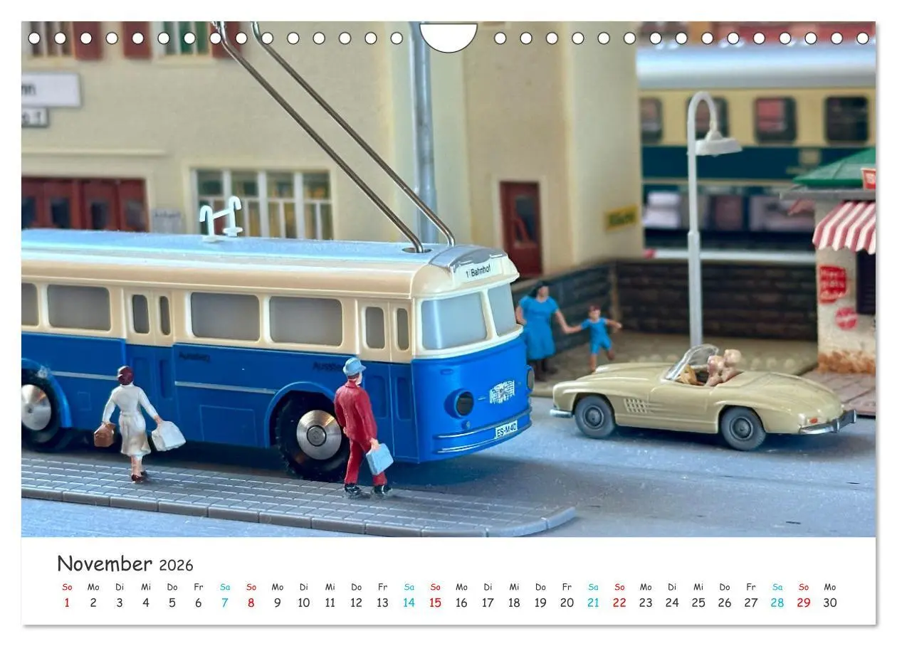Bild: 9783457315637 | Autos auf der Modellbahn (Wandkalender 2026 DIN A4 quer), CALVENDO...