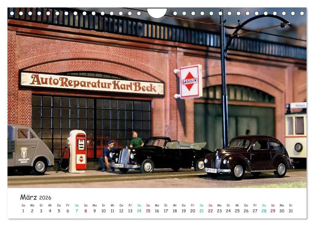 Bild: 9783457315637 | Autos auf der Modellbahn (Wandkalender 2026 DIN A4 quer), CALVENDO...