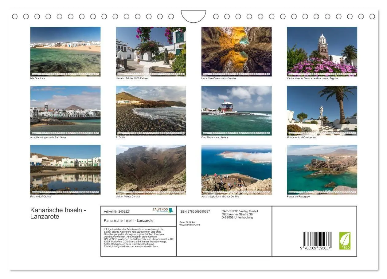 Bild: 9783569595637 | Kanarische Inseln - Lanzarote (Wandkalender 2027 DIN A4 quer),...