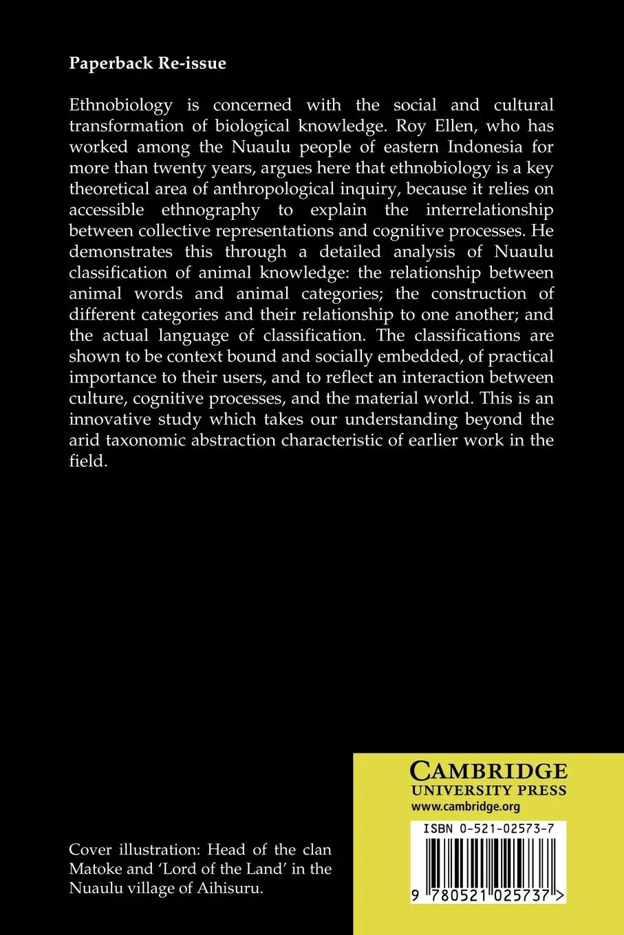 Rückseite: 9780521025737 | The Cultural Relations of Classification | Roy Ellen | Taschenbuch