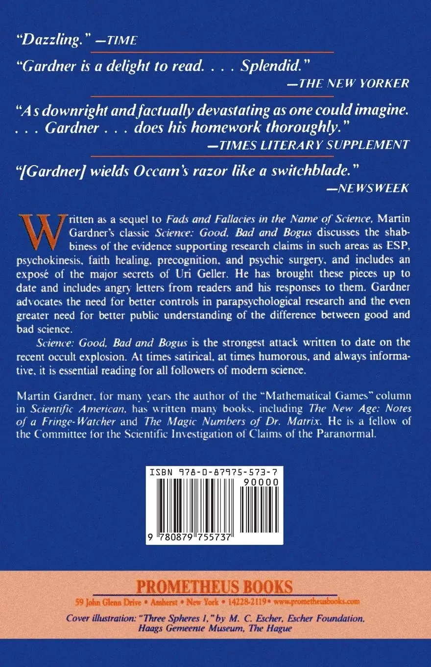 Rückseite: 9780879755737 | Science | Good, Bad, and Bogus | Martin Gardner | Taschenbuch | 1989