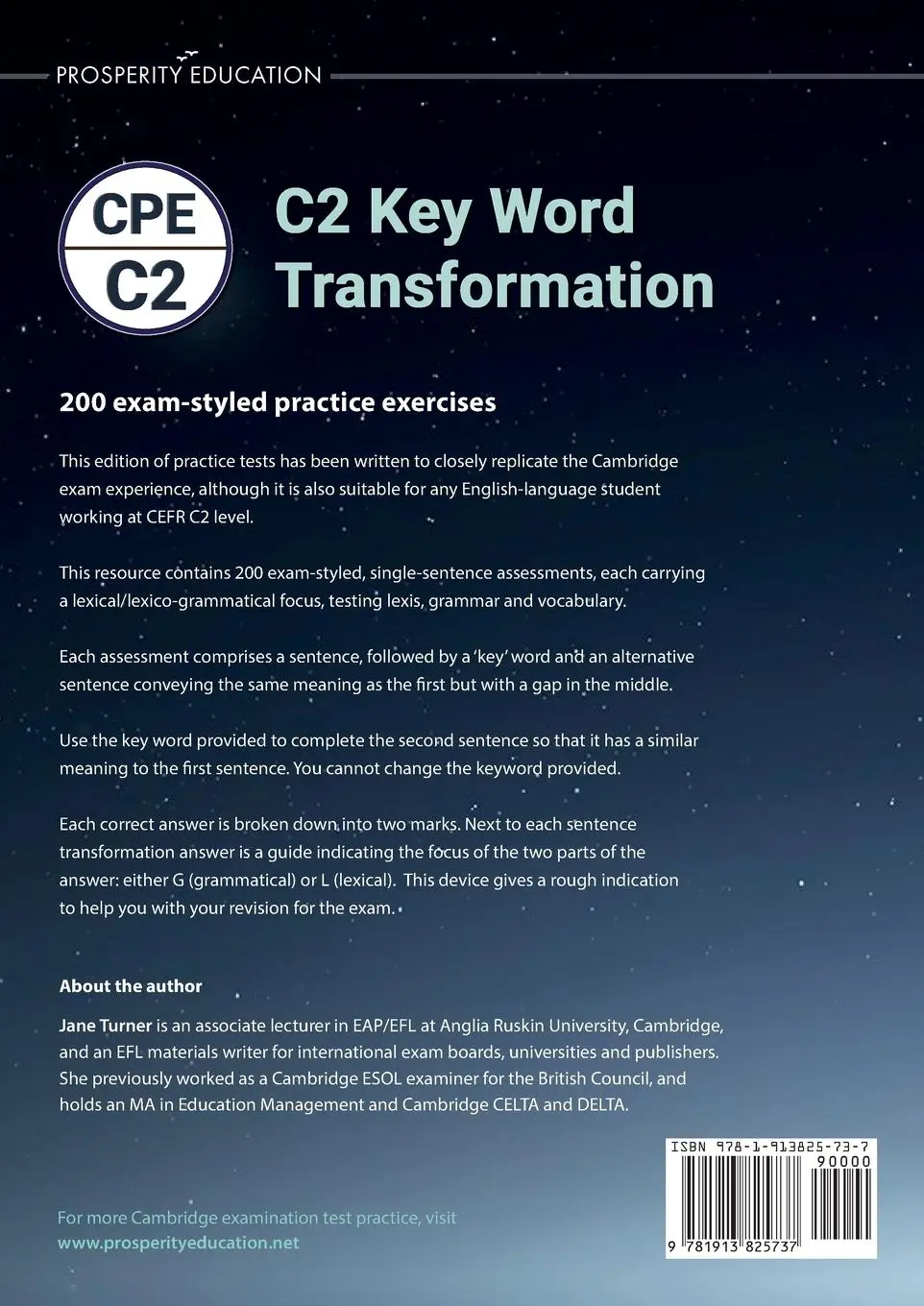 Rückseite: 9781913825737 | C2 Key Word Transformation | Jane Turner | Taschenbuch | Englisch