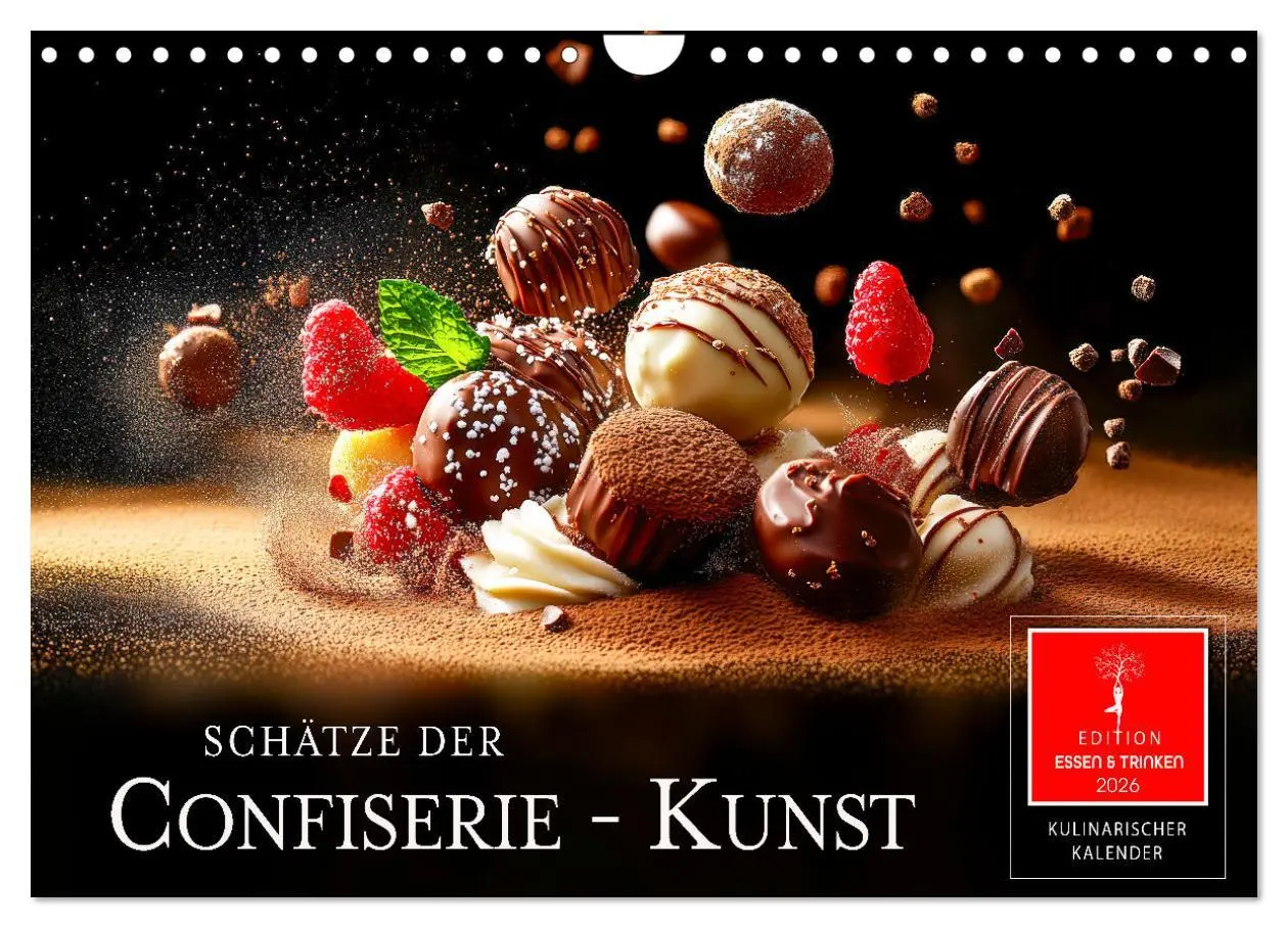 Cover: 9783457305737 | Schätze der Confiserie Kunst (Wandkalender 2026 DIN A4 quer),...