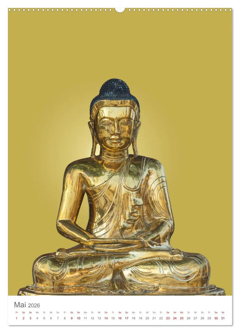 Bild: 9783516325737 | Buddha trägt Gold (hochwertiger Premium Wandkalender 2026 DIN A2...