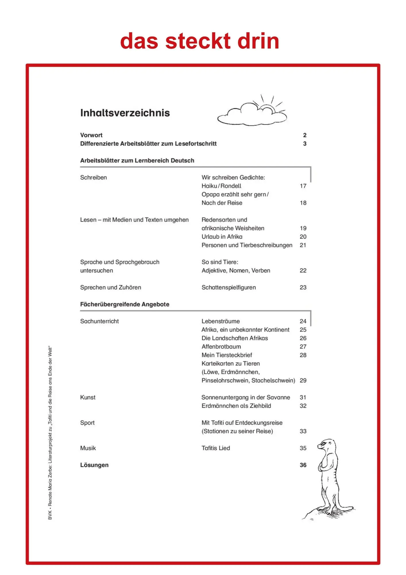 Bild: 9783867405737 | Literaturprojekt zu "Tafiti und die Reise ans Ende der Welt" | Zerbe