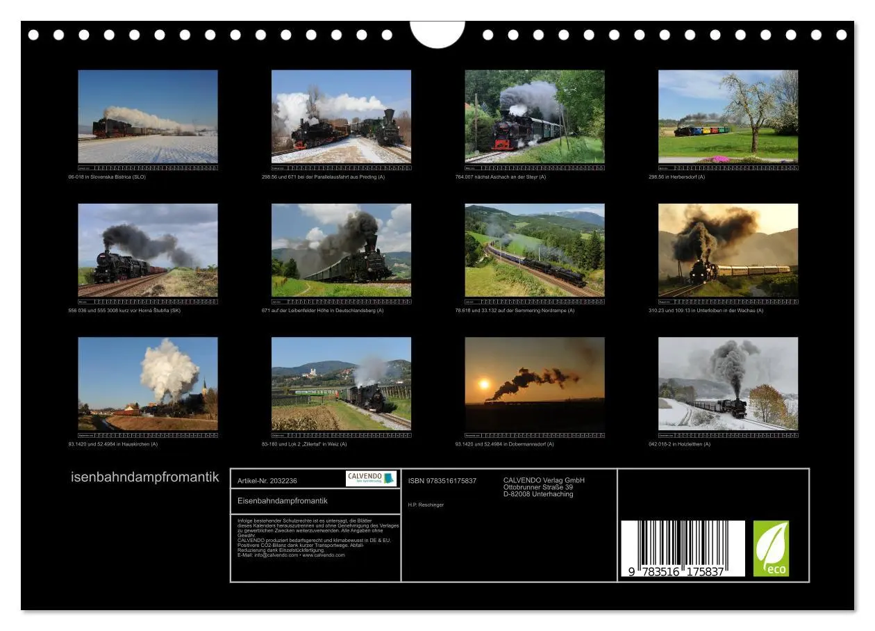 Bild: 9783516175837 | Eisenbahndampfromantik (Wandkalender 2026 DIN A4 quer), CALVENDO...